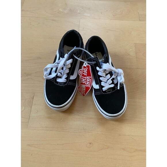 VANS Bnwt "Ward" Low Top Sneakers Boys New Black - Picture 2 of 8